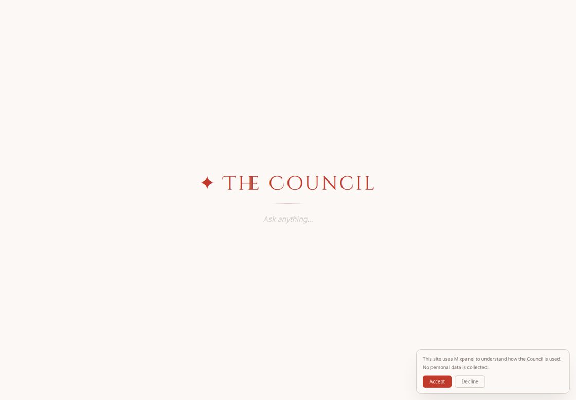 The Council homepage, first screen
