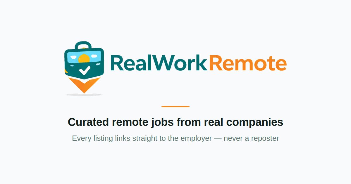Real Work Remote Open Graph preview