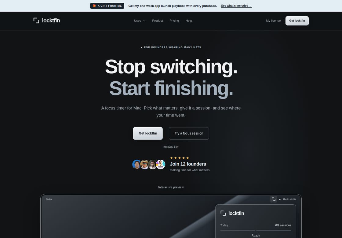 GetLockTFIn homepage, first screen
