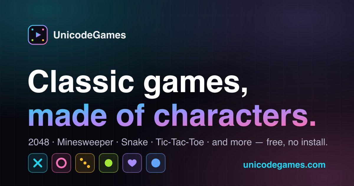 UnicodeGames Open Graph preview