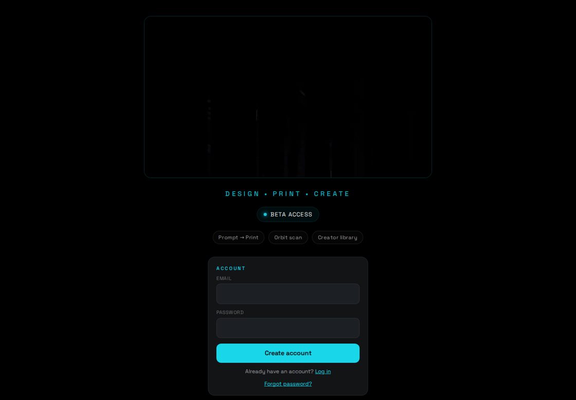 3DN1 homepage, first screen