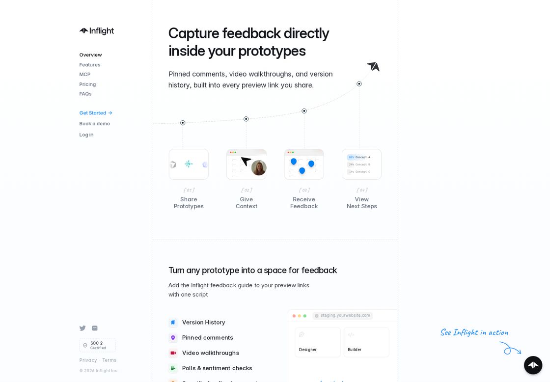 Inflight homepage, first screen