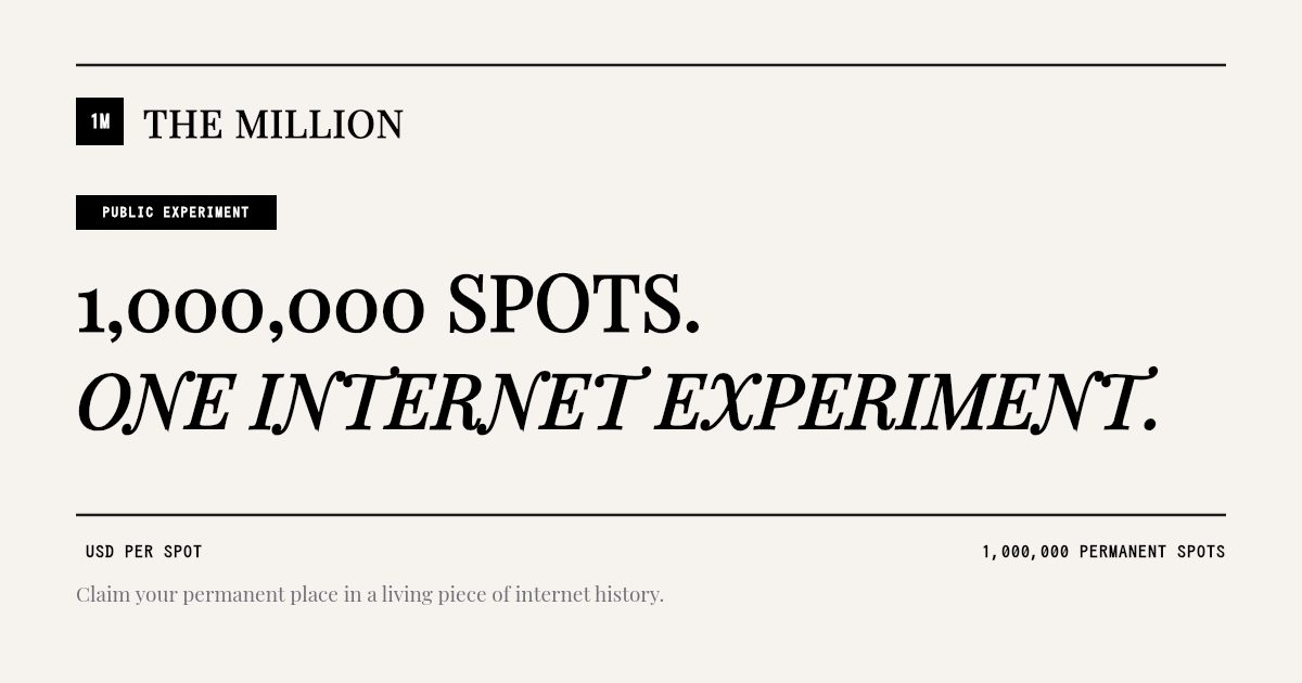 THE MILLION Open Graph preview