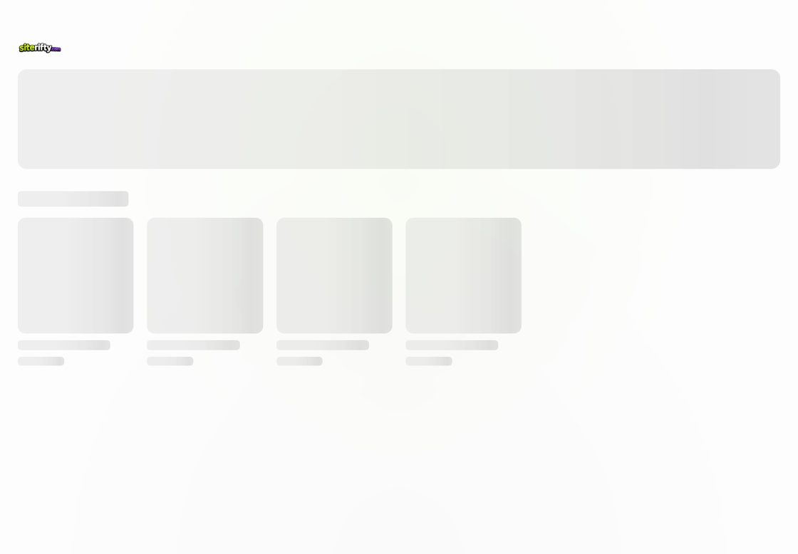 Siterifty homepage, first screen