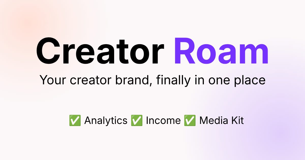 Creator Roam Open Graph preview