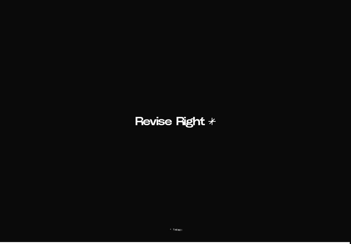 Revise Right homepage, first screen