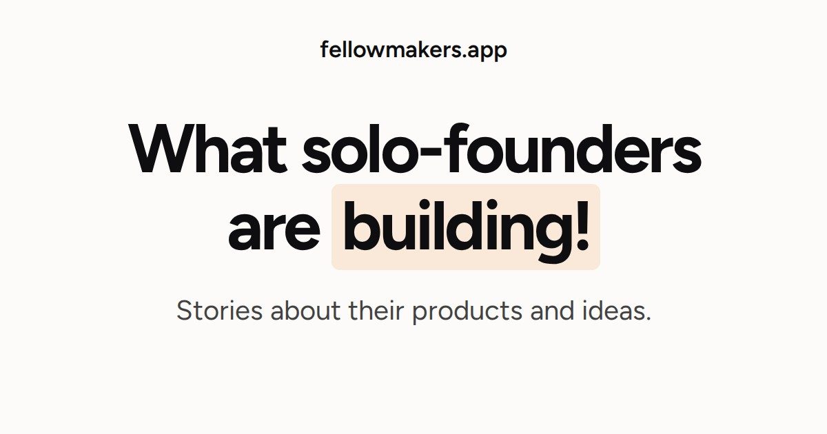 FellowMakers Open Graph preview