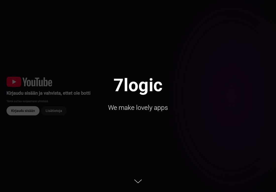 7logic homepage, first screen