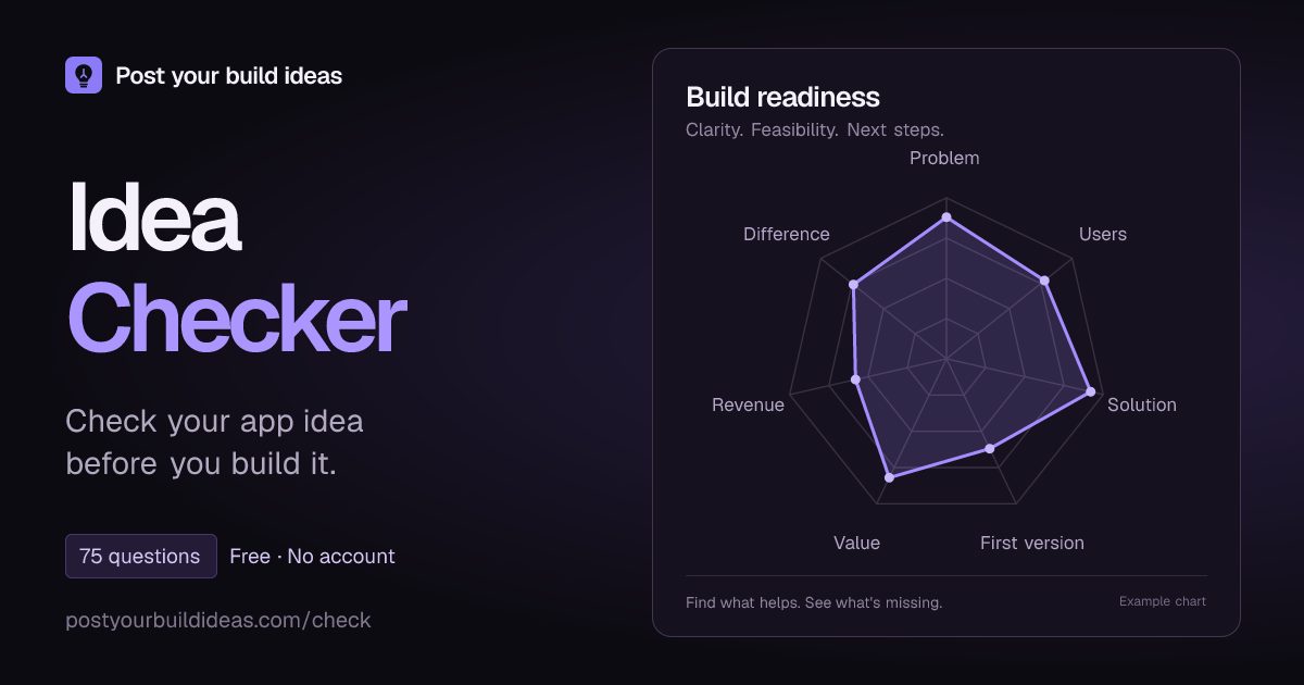 Idea Checker Open Graph preview
