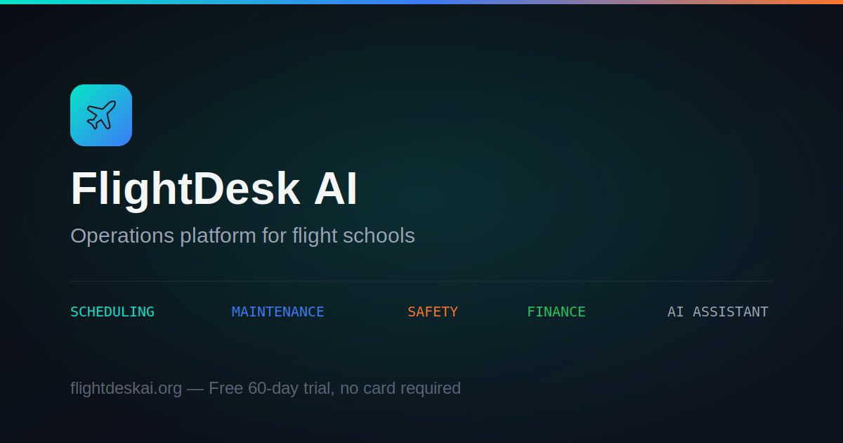 FlightDesk AI Open Graph preview