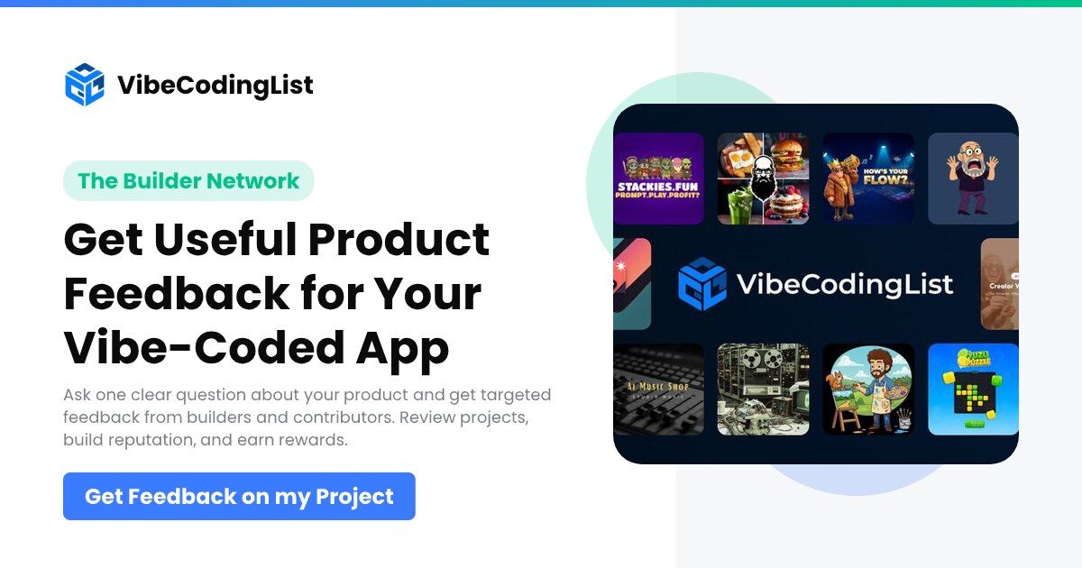 VibeCodingList Open Graph preview