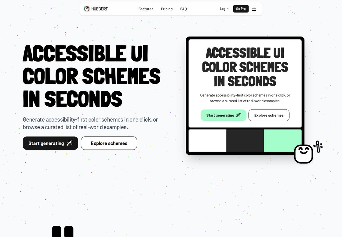 Huebert homepage, first screen