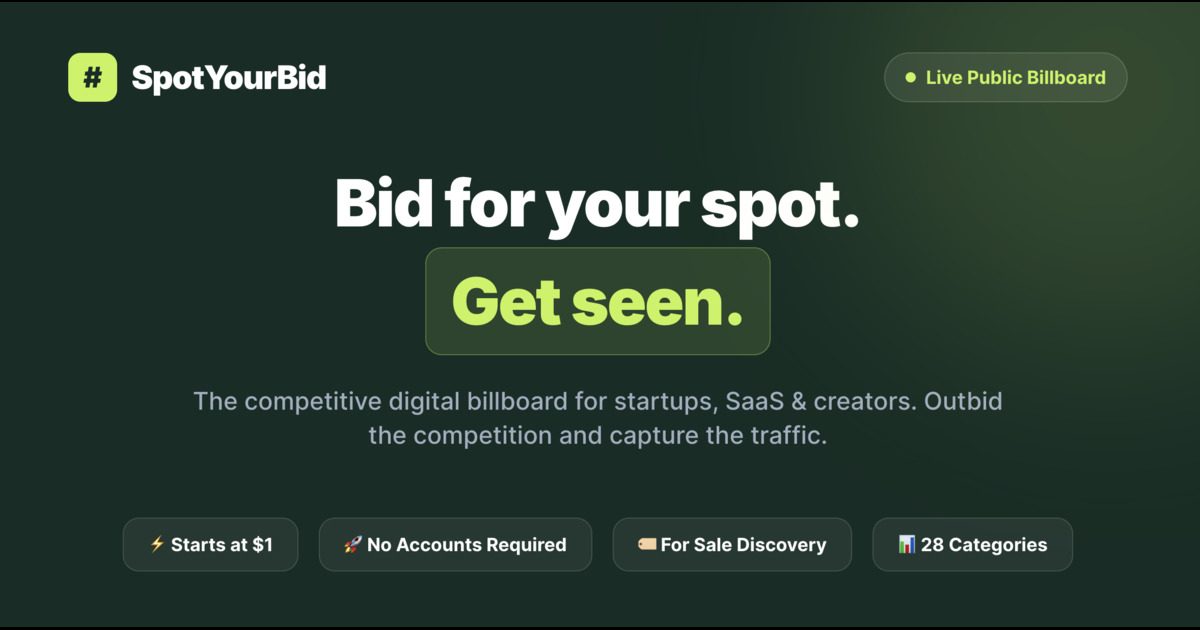 SpotYourBid Open Graph preview